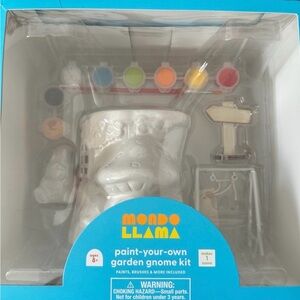 Mondo Llama Paint-Your-Own Garden Gnome Kit - White